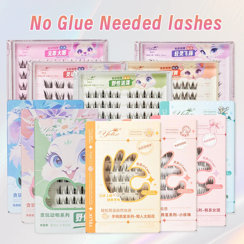False eyelashes natural soft.