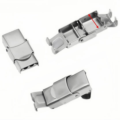 3pcs Stainless Steel Bracelet Clasp Crimp Jaw Hook Watch Band Connect Buckle for DIY Leather Silicone Bracelet Jewelry Making