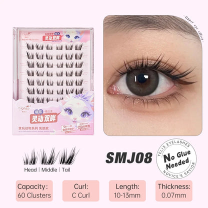 False eyelashes natural soft.