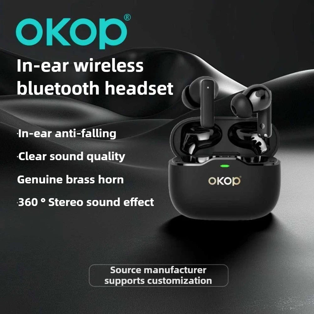 OKOP AI Headset,Wireless Bluetooth Headset,in-ear Noise Canceling Headset,Outdoor Sports Headset,High-quality Music Game Headset