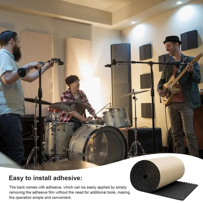 1x0.5M Sponge Studio Monitor Speaker Acoustic Isolation Foam Soundproof Isolator Pads Studio High Density Sound Proof Panels