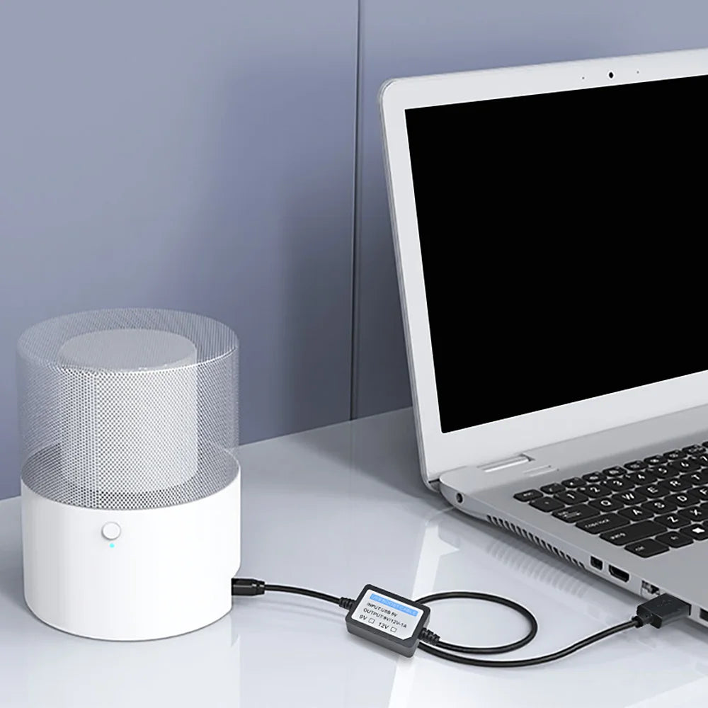 DC-DC 5V to 9V 12V 1A Step Up USB Boost Cable Line Booster Power Converter Adapter USB Cord Plug 5.5x2.1mm for Power Connector