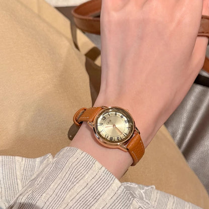 Fashion temperament minimalist luxury with quartz watch for women. 1 piece.