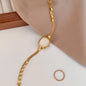 Fashion ethos minimalist luxury disc gold bracelet with quartz watch for women. 1piece.