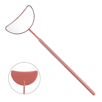 1pcs Eyelash Extension Mirror Moon Shaped Detachable Stainless Steel Lash Lifting Makeup Mirror Beauty