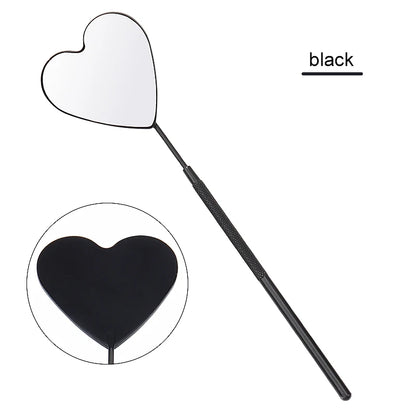 1pcs Eyelash Extension Mirror Moon Shaped Detachable Stainless Steel Lash Lifting Makeup Mirror Beauty