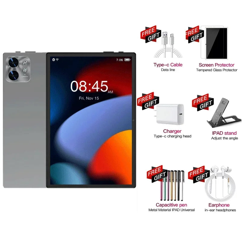 New pad P90 tablet 11 inch 22GB+2TB tablets Android 16 snapdragon8gen3 tablette PC face recognition 20000mAh 5G dual sim.