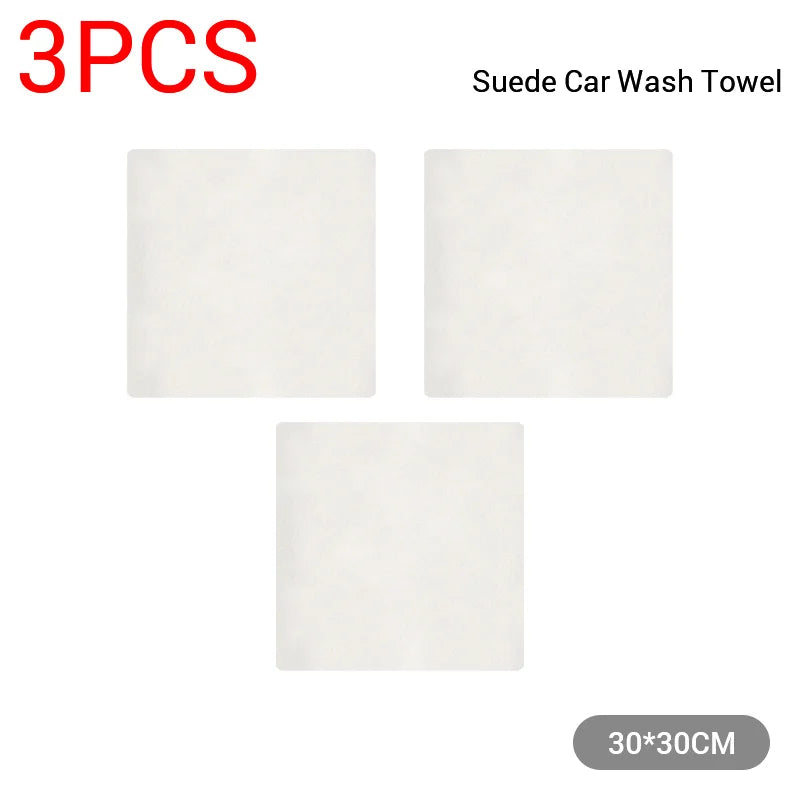 Natural Chamois Car Care Cleaning Cloth Genuine Sheepskin Wash Rag Suede Ultra Absorbent Quick Dry Towels for Car Wash Accessori