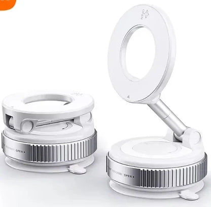 Magnetic Vacuum Phone Holder Car Mount Vacuum Adsorption Car Phone Mount Foldable Car Navigation Holder for Gym Bath Shower