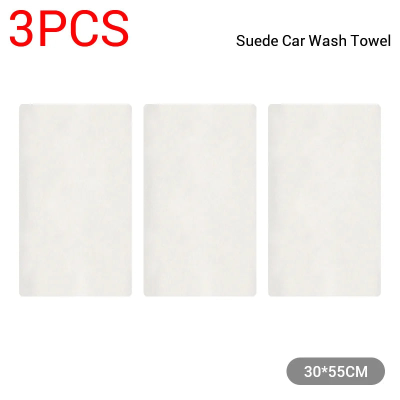 Natural Chamois Car Care Cleaning Cloth Genuine Sheepskin Wash Rag Suede Ultra Absorbent Quick Dry Towels for Car Wash Accessori