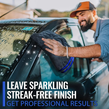 1pc Extra Large Car Towel - Ultra Absorbent Soft Non-Shedding No Stripe Quick Dry Detailing Cloth 24x35 Inches