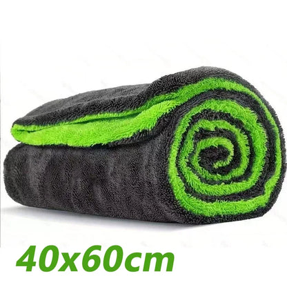 1400GSM Heavy Duty Car Drying Towel 60x120cm Oversized Double-Side Cleaning Cloth Super Absorbent Ultra-Soft Scratch-Free Towel