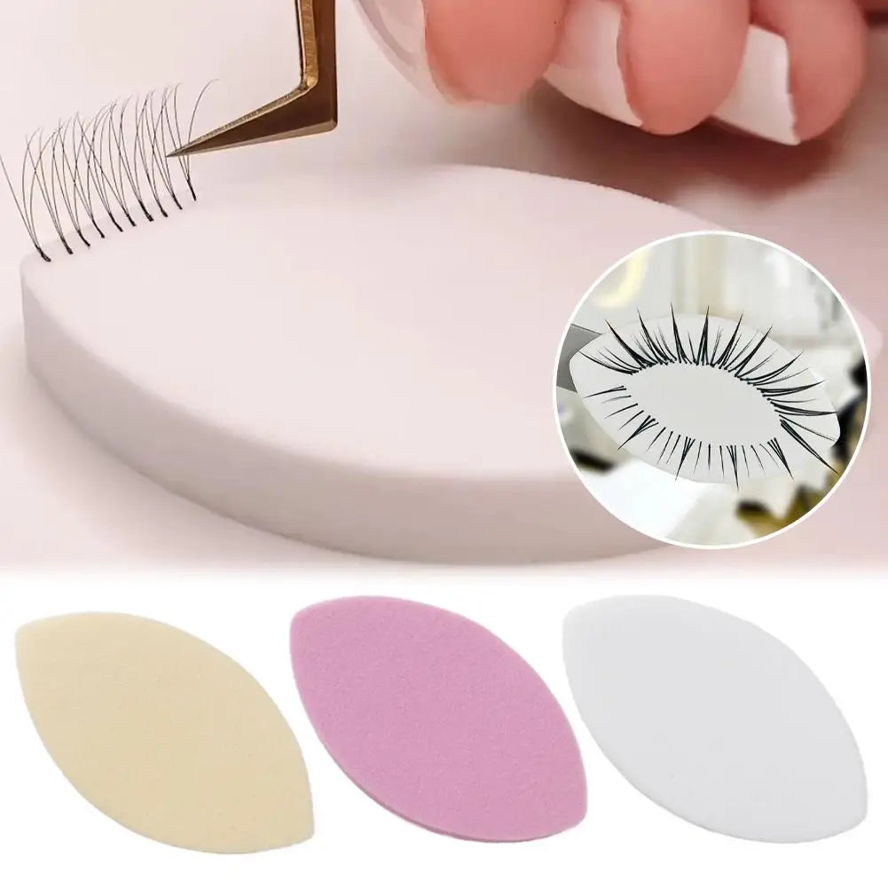 Soft sponge false eyelash pads lash sponges for practice beginner.