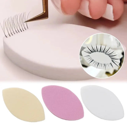 Soft sponge false eyelash pads lash sponges for practice beginner.