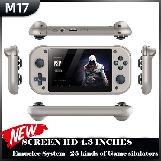 M17 handheld video game console 128 g open source linux system 4.3 inch screen portable pocket video player retro gaming.