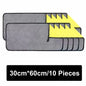 1/2/5/6/10pcs Microfiber Cleaning Towel Thicken Soft Drying Cloth Car Body Washing Towels Double Layer Clean Rags 30/40/60cm