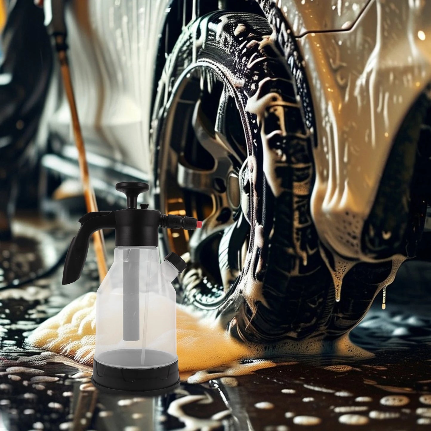 Car Wash Foam Spray Bottle High Pressure Pump Sprayer Watering Can Foaming Handheld Multifunctional Car Home Use Portable