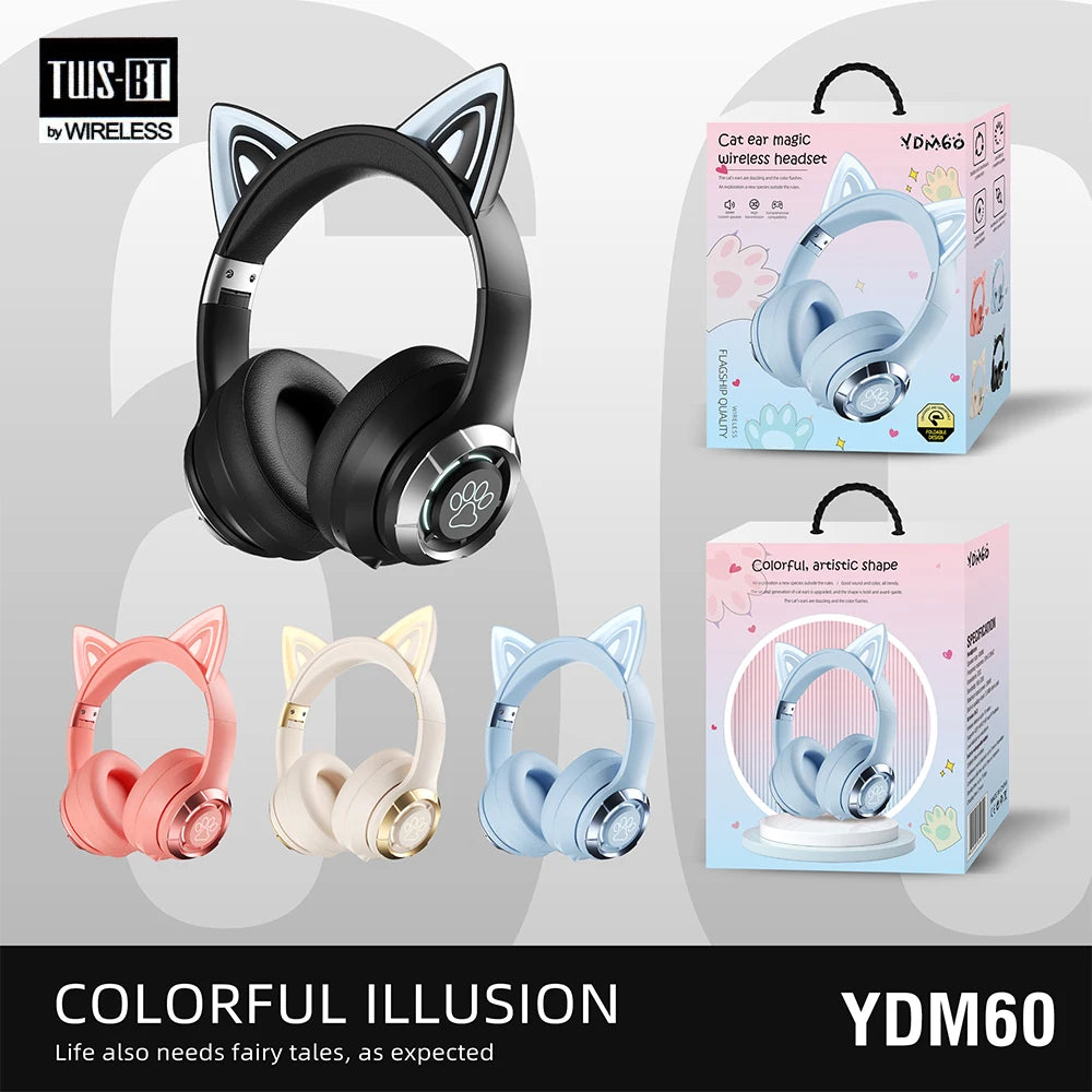 Bluetooth headphones over ear head wireless earphones with mic music headset gamer foldable auriculare fone for Huawei XiaoMi...