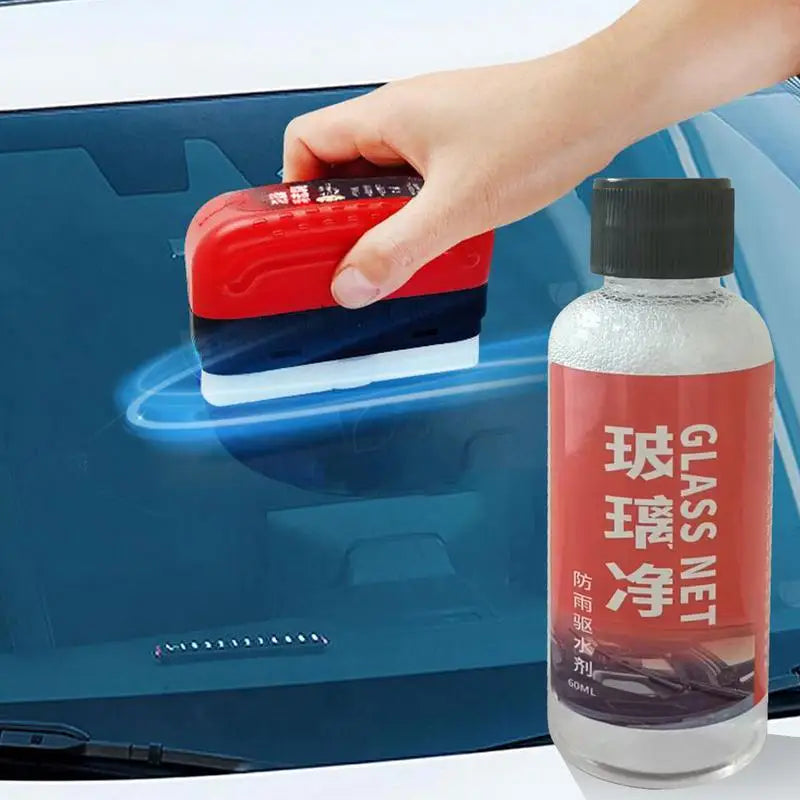 60/120ml Car Windshield Oil Film Cleaner Glass Cleaning Board Glass Cleaning Wipe Glass Oil Film Remover Car Glass Clean Brush