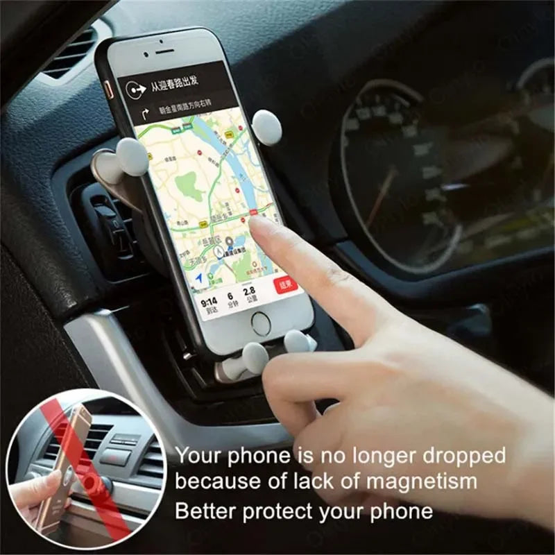 Smile Face Car Phone Holder Universal Stand Air Vent Clip Mobile Cell Stand Gravity Support Mount GPS for iPhone Samsung Xiaomi