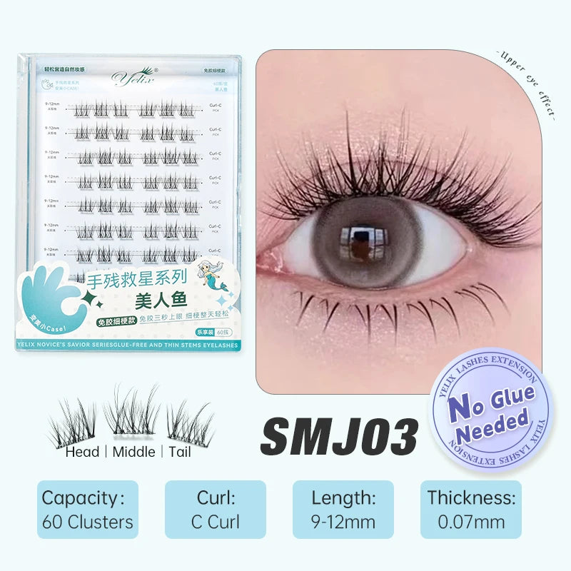 False eyelashes natural soft.