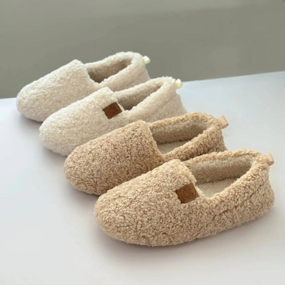Indoor Household Slippers Thickened Fleece Memory Foam Slippers Winter Warm Adult Postpartum Shoes Wholesale Cotton Footwear