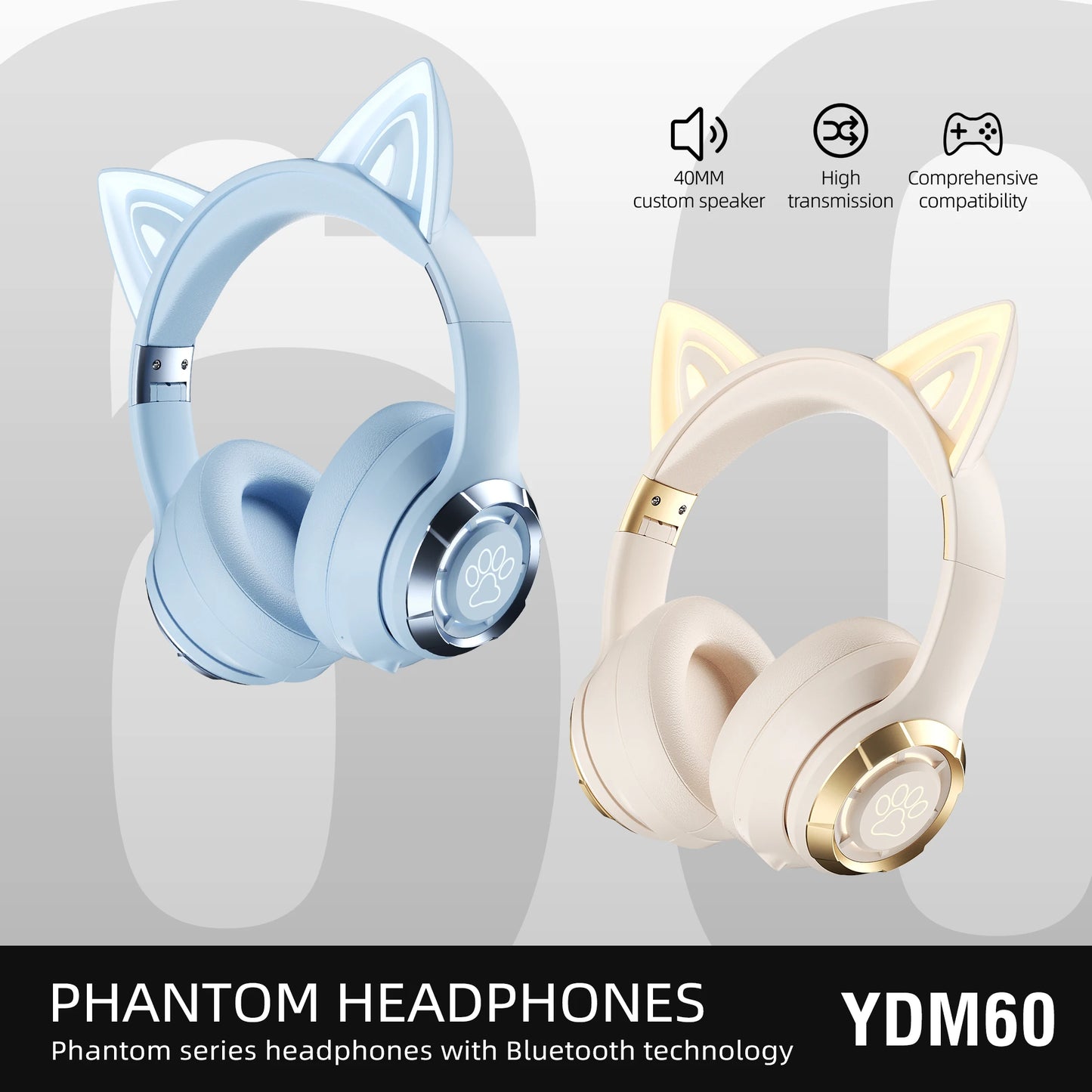 Bluetooth headphones over ear head wireless earphones with mic music headset gamer foldable auriculare fone for Huawei XiaoMi...