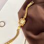 Fashion ethos minimalist luxury disc gold bracelet with quartz watch for women. 1piece.