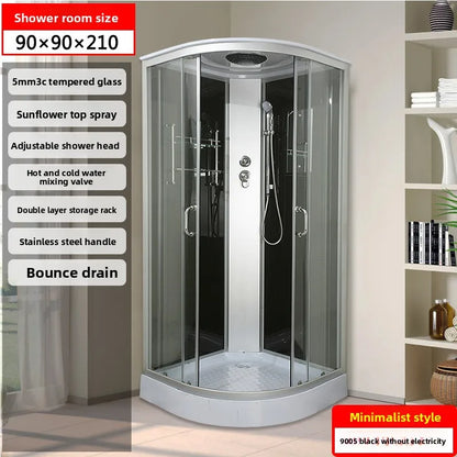 Integral shower room Bathroom wet and dry separation toilet  bath room Bath room Integrated fan sliding door Bath scree