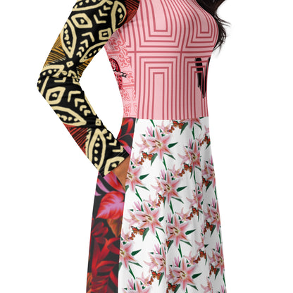 Robe manches longues luxe