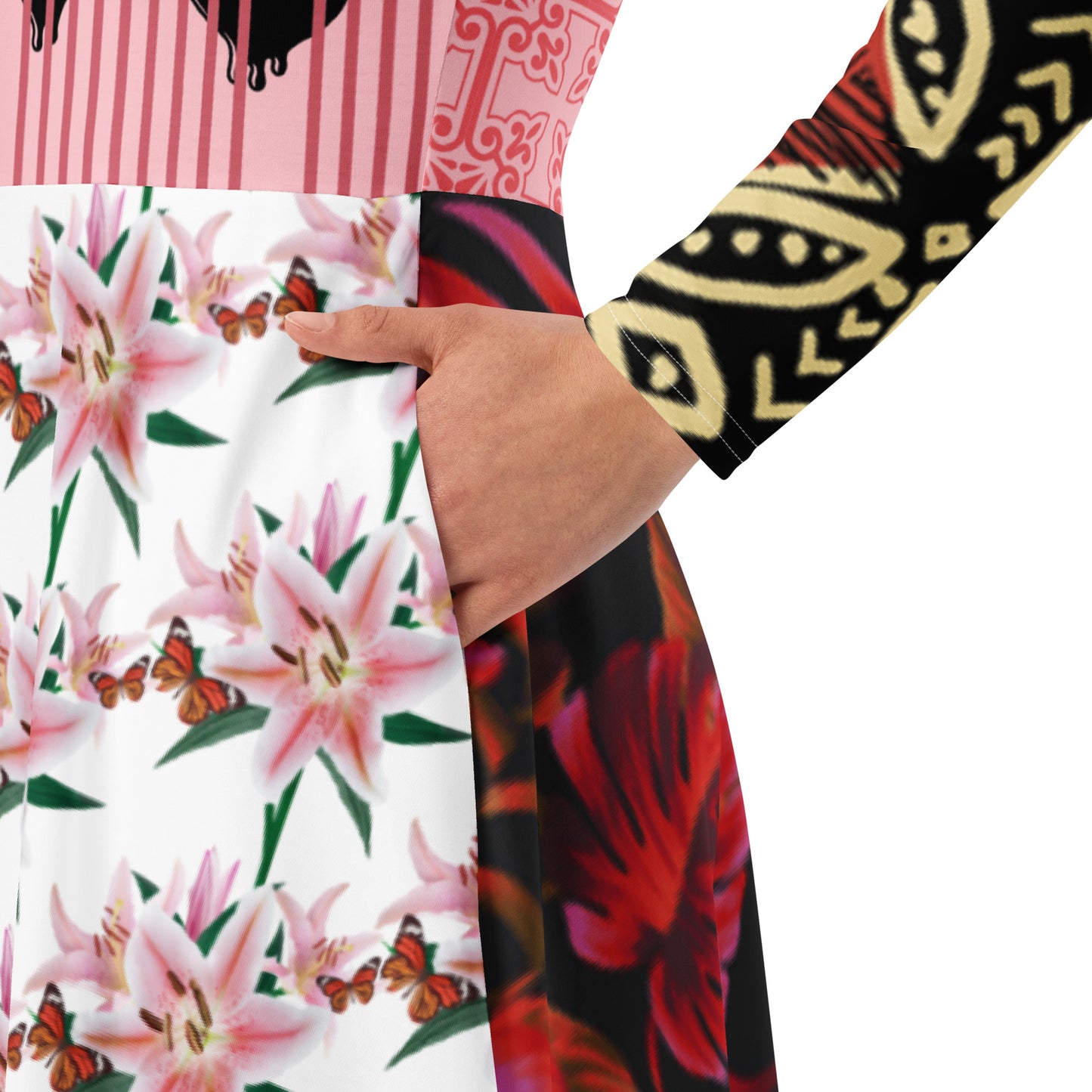 Robe manches longues luxe