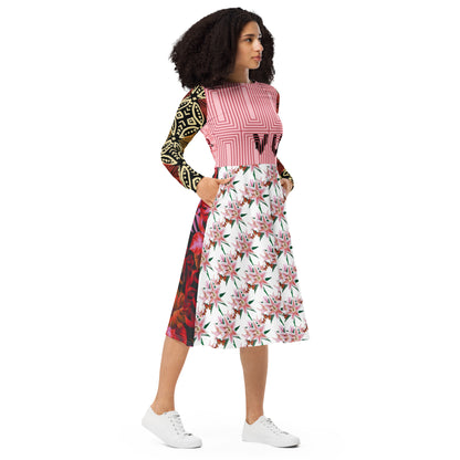 Robe manches longues luxe