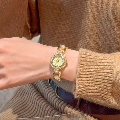 Fashion minimalist luxury gold disc with quartz watch for women. 1piece.