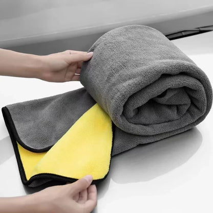 Microfiber Cleaning Towel Super Absorbent Thicken Soft Drying Cloth Car Body Washing Towels Double Layer Clean