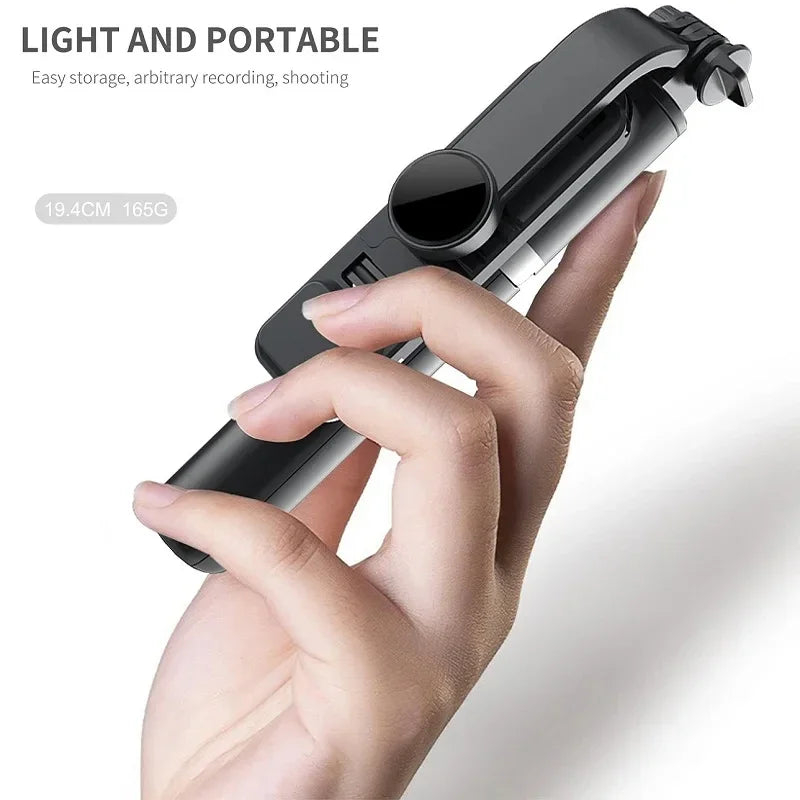 New Selfie Stick 1045mm With Wireless Bluetooth LED Fill Light Extended Tripod With Remote Shutter For Android IOS Cellphone