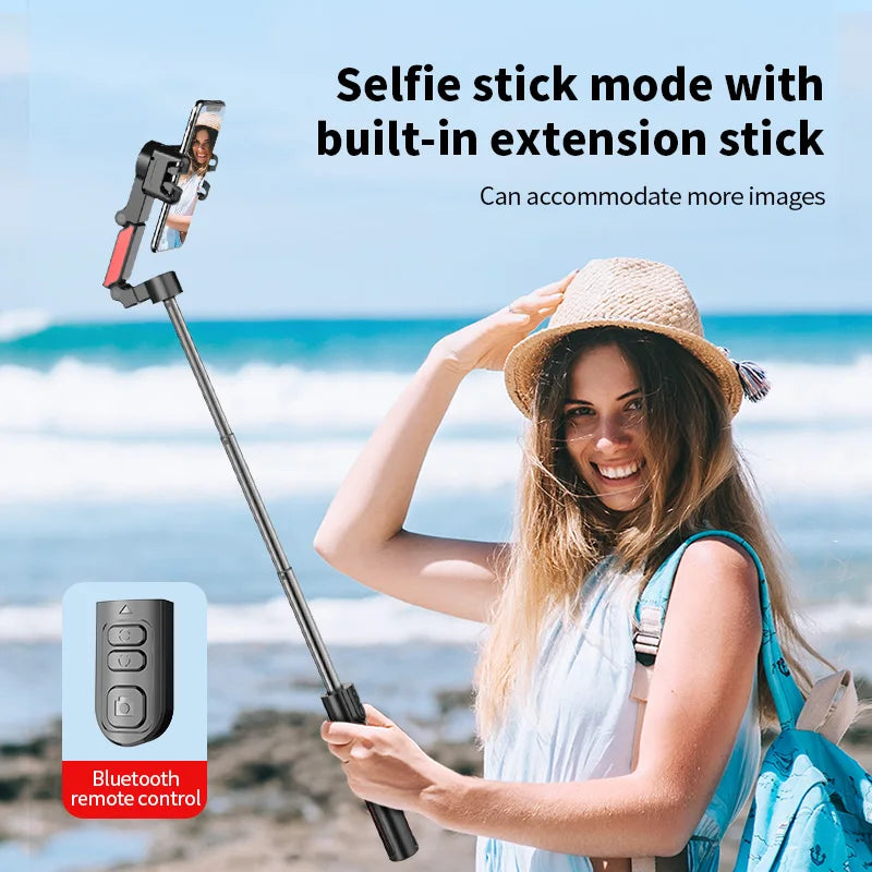 MEUYAG AI face tracking Gimbal Stabilizer Selfie Stick Foldable Wireless Tripod with Bluetooth Shutter Monopod for IOS Android