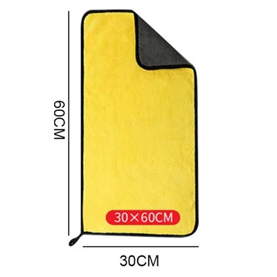 Microfiber Cleaning Towel Super Absorbent Thicken Soft Drying Cloth Car Body Washing Towels Double Layer Clean