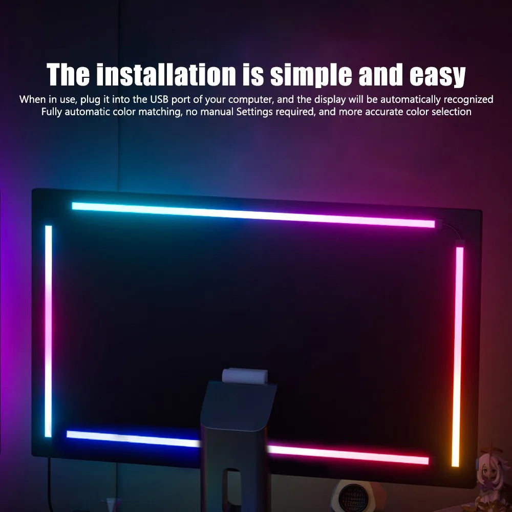 Backlight light app control rgb sync light led computer monitor room decor atmosphere lights.