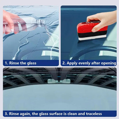 60/120ml Car Windshield Oil Film Cleaner Glass Cleaning Board Glass Cleaning Wipe Glass Oil Film Remover Car Glass Clean Brush