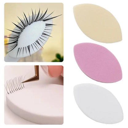 Soft sponge false eyelash pads lash sponges for practice beginner.