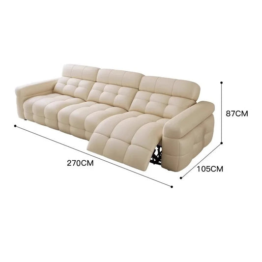 Leather recliner relaxing sofa sectional lazy electric adult home armchair couch combined bed sofa furniture.