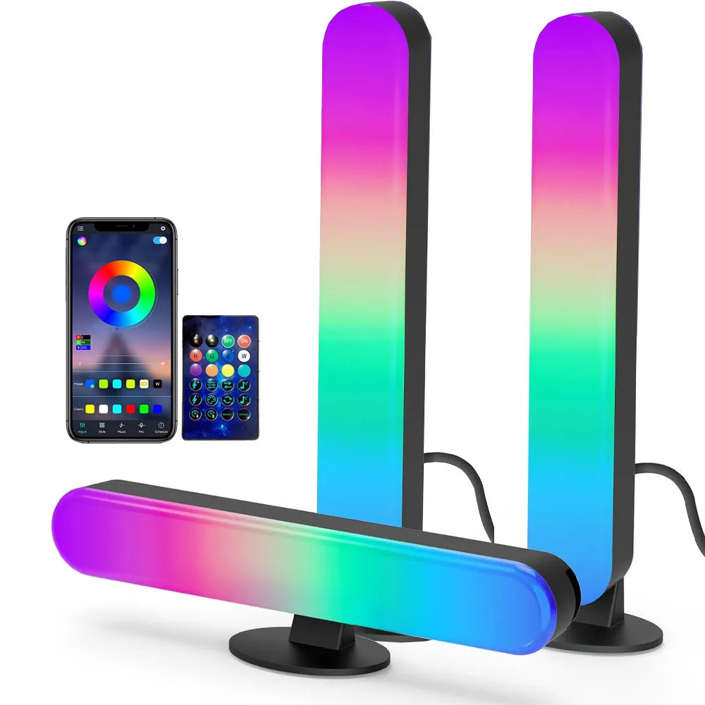1/2/3Pcs Smart LED Light Bar,16 Million Colors Changing TV Light Bar with Remote &APP Control Timing Function