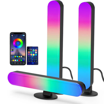 1/2/3Pcs Smart LED Light Bar,16 Million Colors Changing TV Light Bar with Remote &APP Control Timing Function