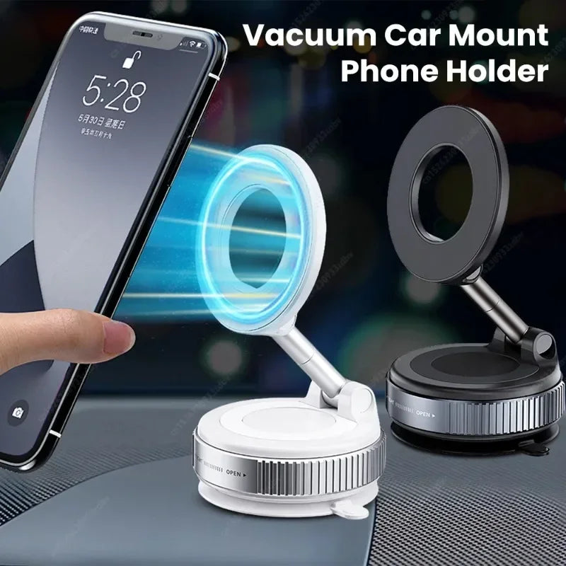 Strong Magnetic Car Phone Holder Foldable Design 360°Adjustable Vacuum Mount for Car/Desk/Bathroom/Universal Use For iphone