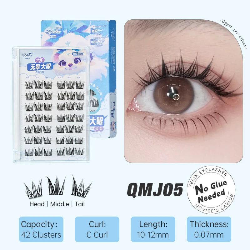 False eyelashes natural soft.