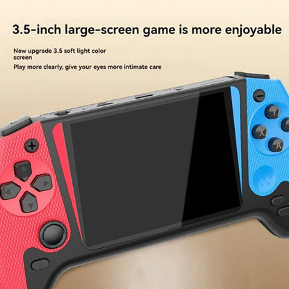 Retro portable game console, 3.5-inch LCD screen, with 500 games, supports tv connection for single-player gaming.
