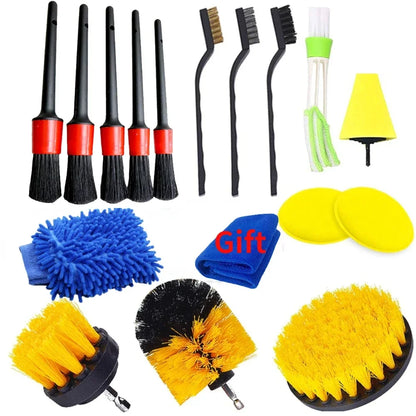New Car Detailing Cleaning Kit Car Washing Brushes Sponges Towels for Car Air Vents Rim Clean Dirt Dust Wash Tools