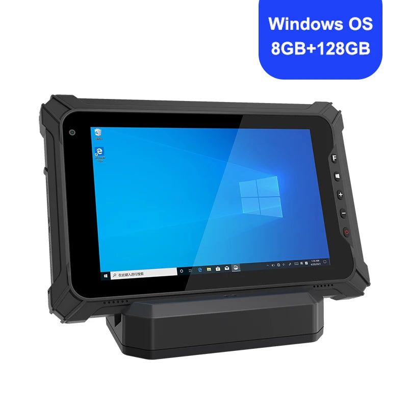 8-Inch Rugged Industrial Tablet with Barcode Scanner 8G+128G Windows Or Linux Waterproof Mobile Computer for Business I87J