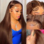 Blue Lace Wig Bone Straight Lace Front Wig HD Transparent Pre Plucked 13X4 Lace Frontal Wigs Synthetic Ready To Go perruque