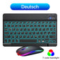 Backlit backlight, wireless keyboard and mouse for iOS, Android, Windows, keyboard Bluetooth-compatible, rainbow backlit keyboard.